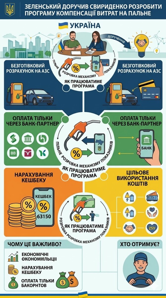 Бензин з «поверненням»: Як працюватиме кешбек від Зеленського та Свириденко - фото