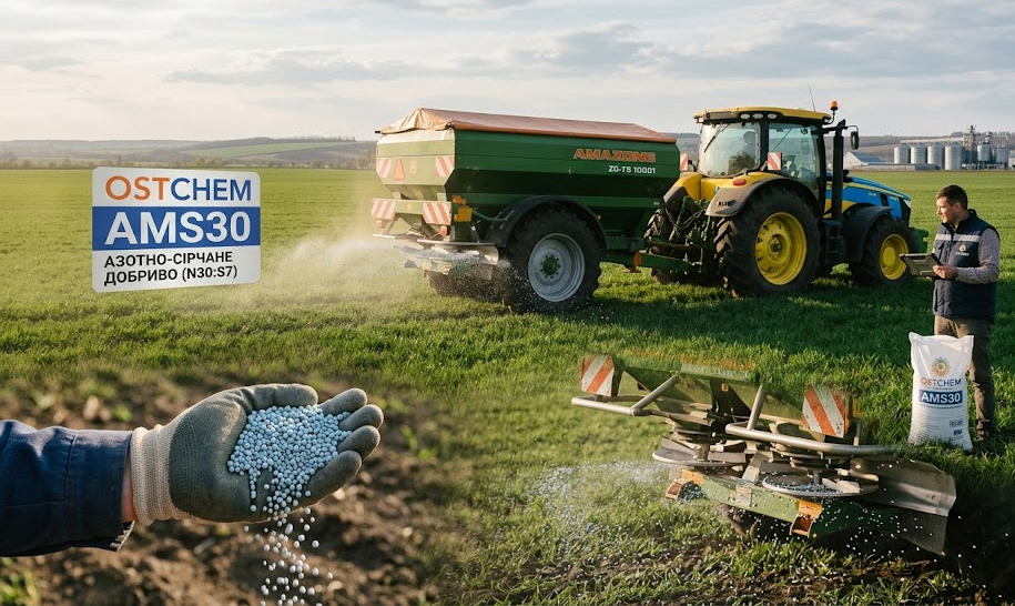 OSTCHEM запускає виробництво AMS30: нове рішення для ефективного живлення культур - фото